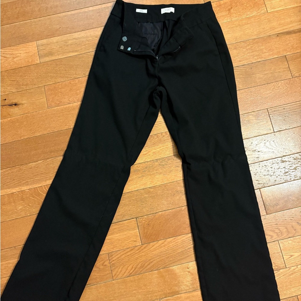 LOFT Black Curvy Trousers